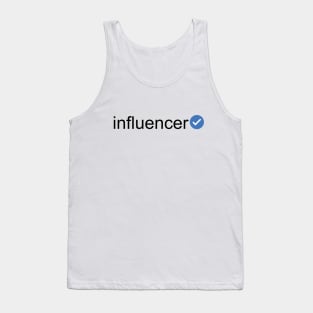 Verified Influencer (Black Text) Tank Top